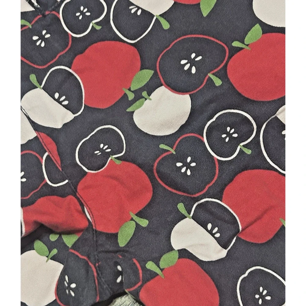 Gymboree Girls Apple Print Bermuda Shorts Size 9 Navy Cotton